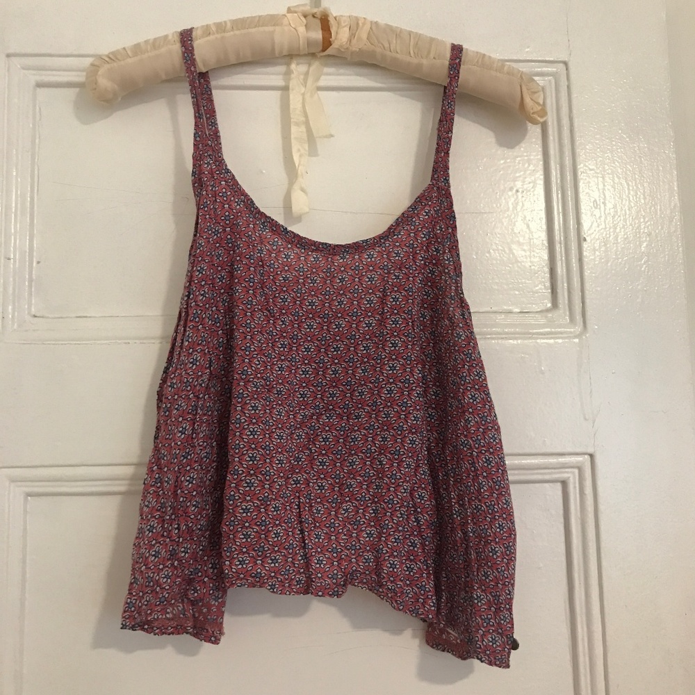 Cropped Floral Flowy Top